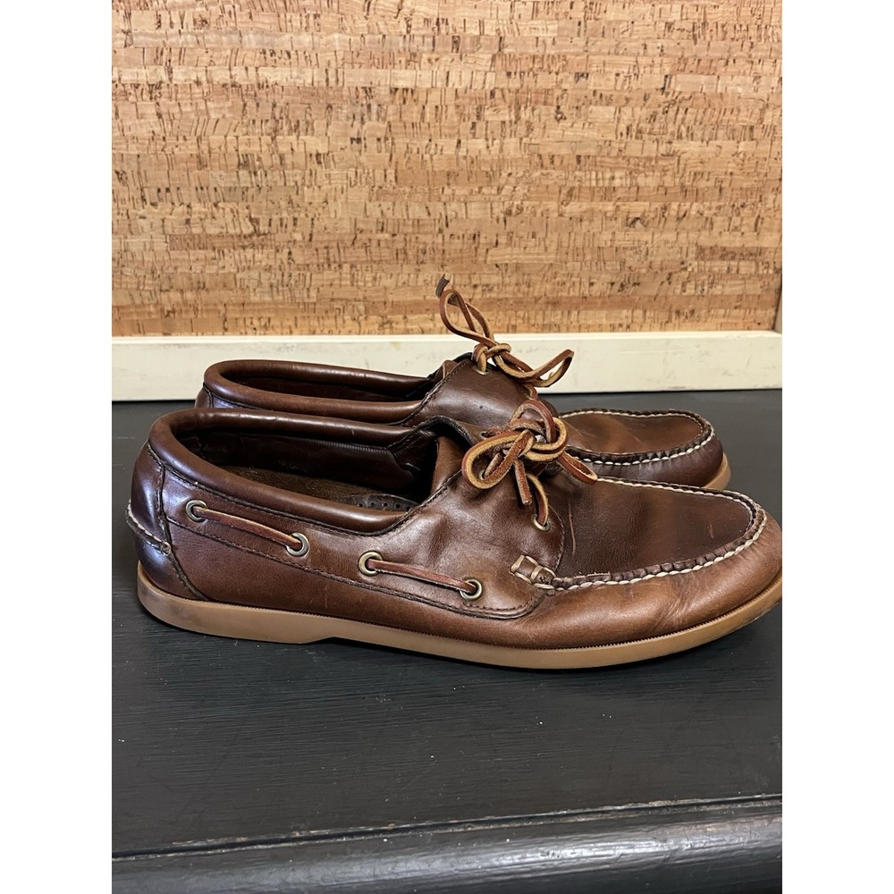 Brooks Brothers Brown Calfskin Logo Loafer 10 1/2 C